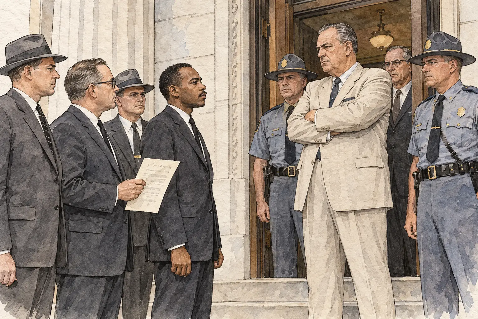 In September 1962 Governor Barnett personally turned Meredith away, even when federal officials came with him carrying court orders.