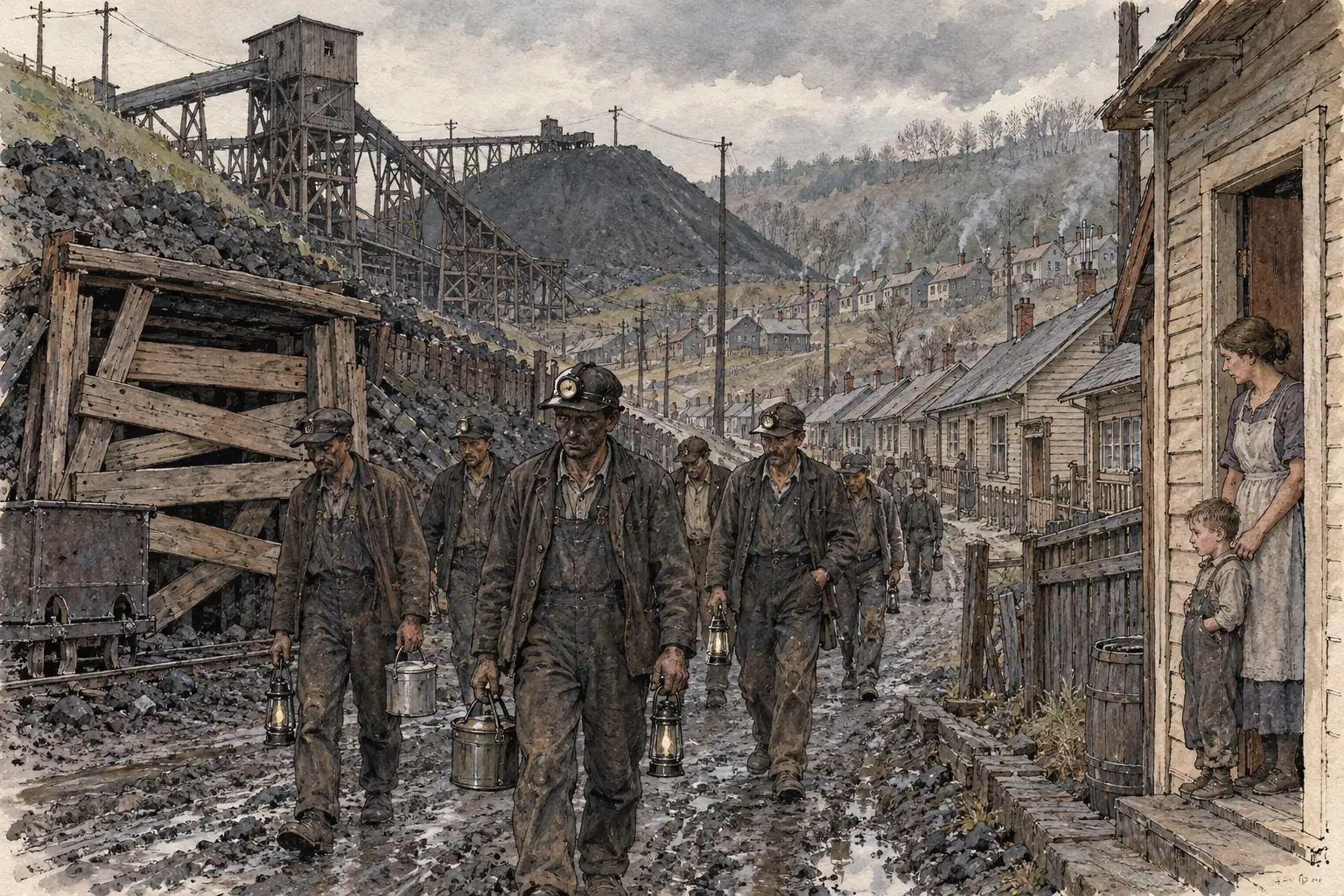 Coal miners lost work and wages as demand for coal fell