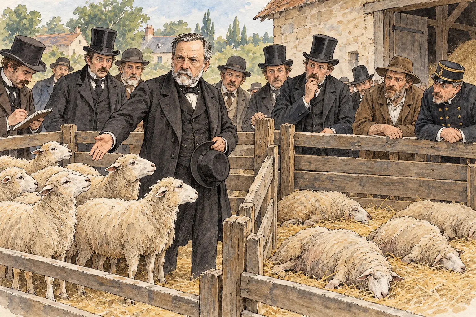 In 1881 Pasteur showed that his anthrax vaccine protected farm animals