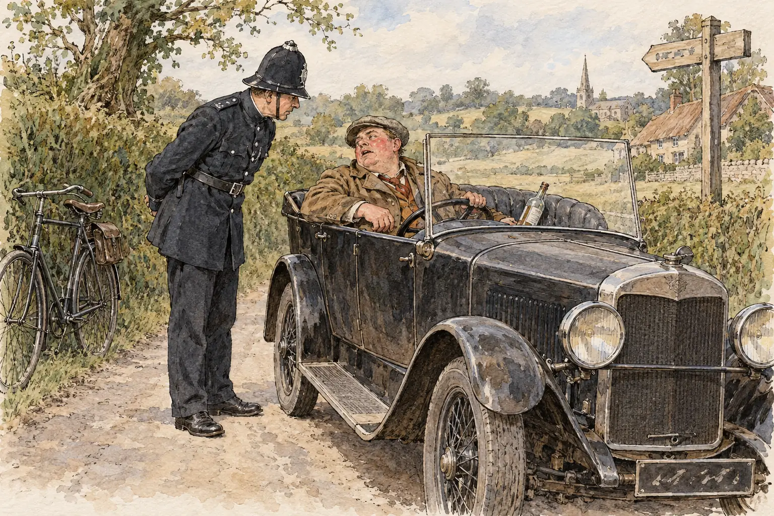 Driving offences only became possible once cars were common, and Britain made drink-driving a crime in 1925