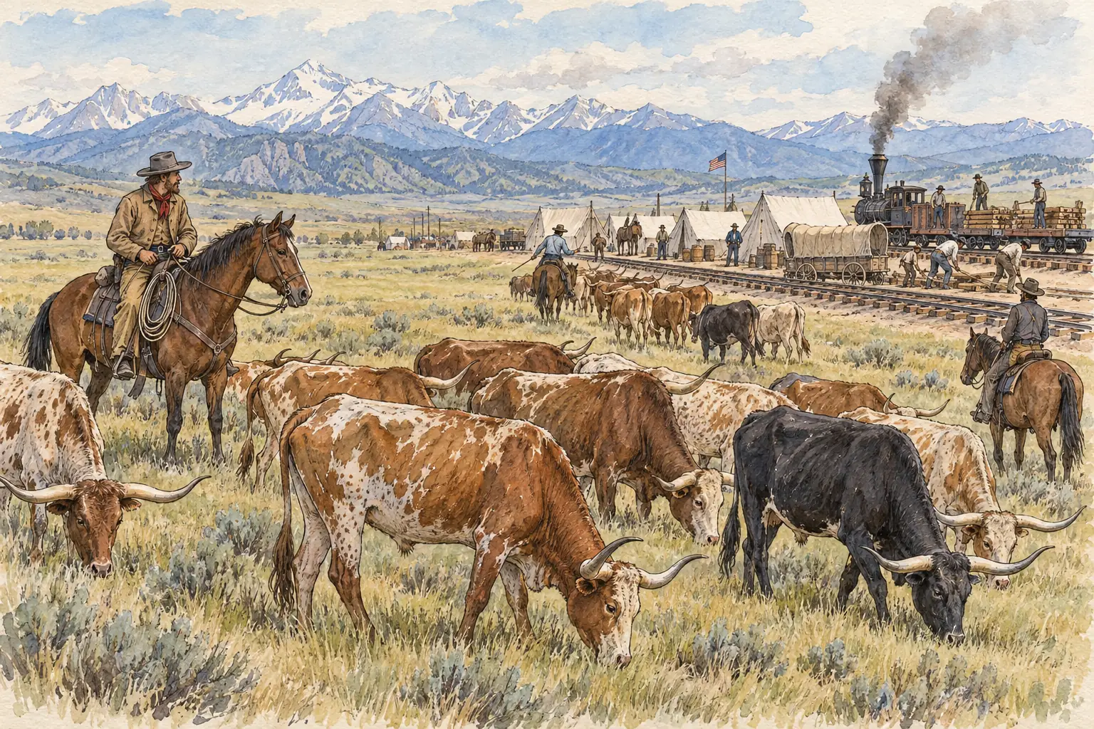 John Iliff grazed his cattle on unfenced public land and sold beef to railroad builders, miners and reservations.
