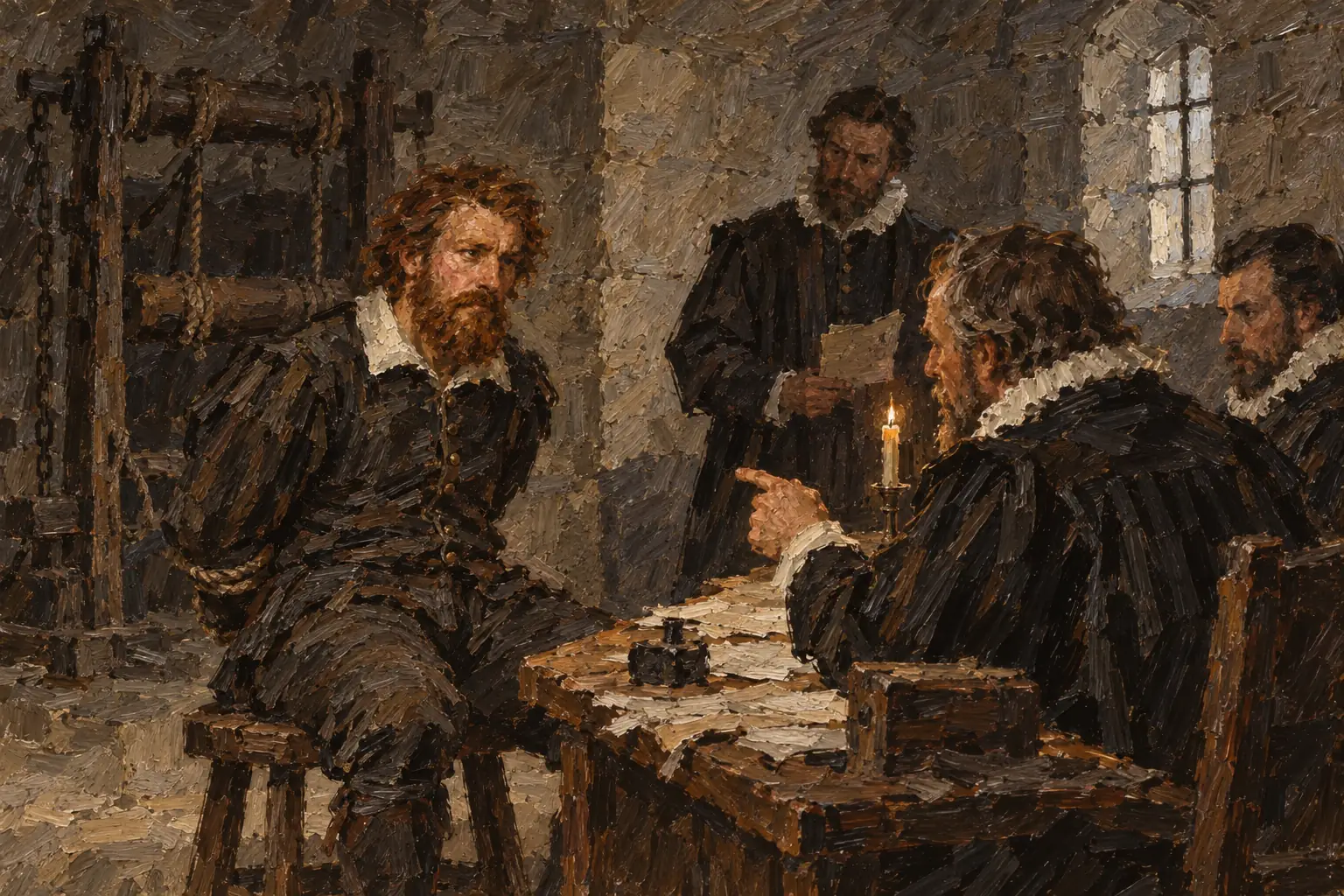 The Privy Council allowed Fawkes to be tortured in the Tower of London to make him name his fellow plotters.