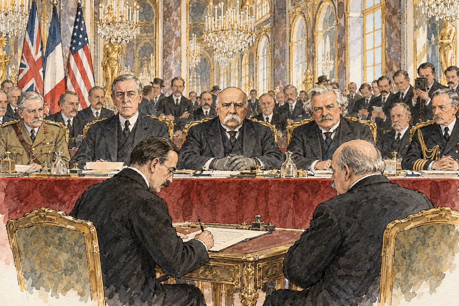 The treaty was signed in the Hall of Mirrors on 28 June 1919, in the same room where the German Empire had been proclaimed in 1871.