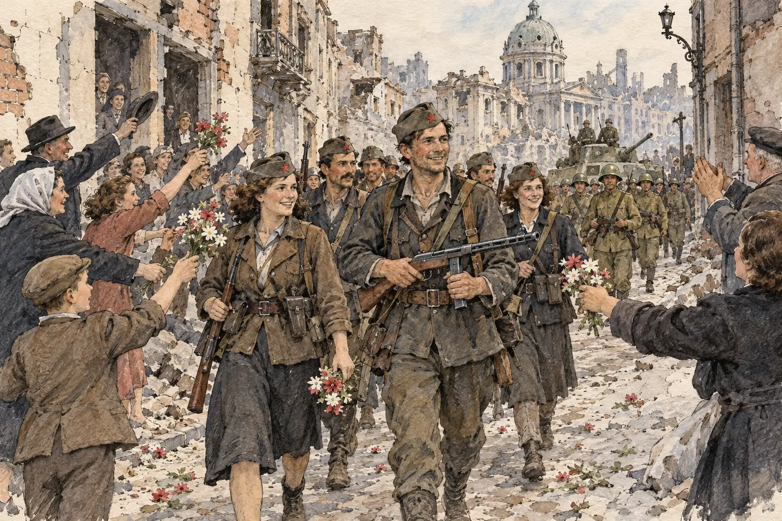 Tito's Partisans freed most of Yugoslavia from German occupation themselves, so Tito owed his power far less to the Red Army than other Eastern European leaders did.
