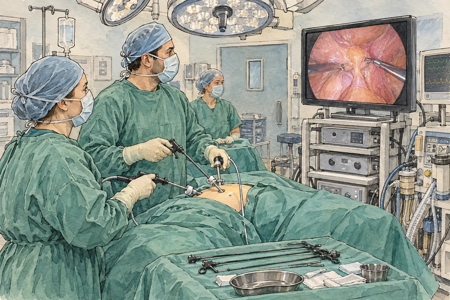 Keyhole surgery works through small incisions using tools such as cameras, which reduces recovery time and scarring.