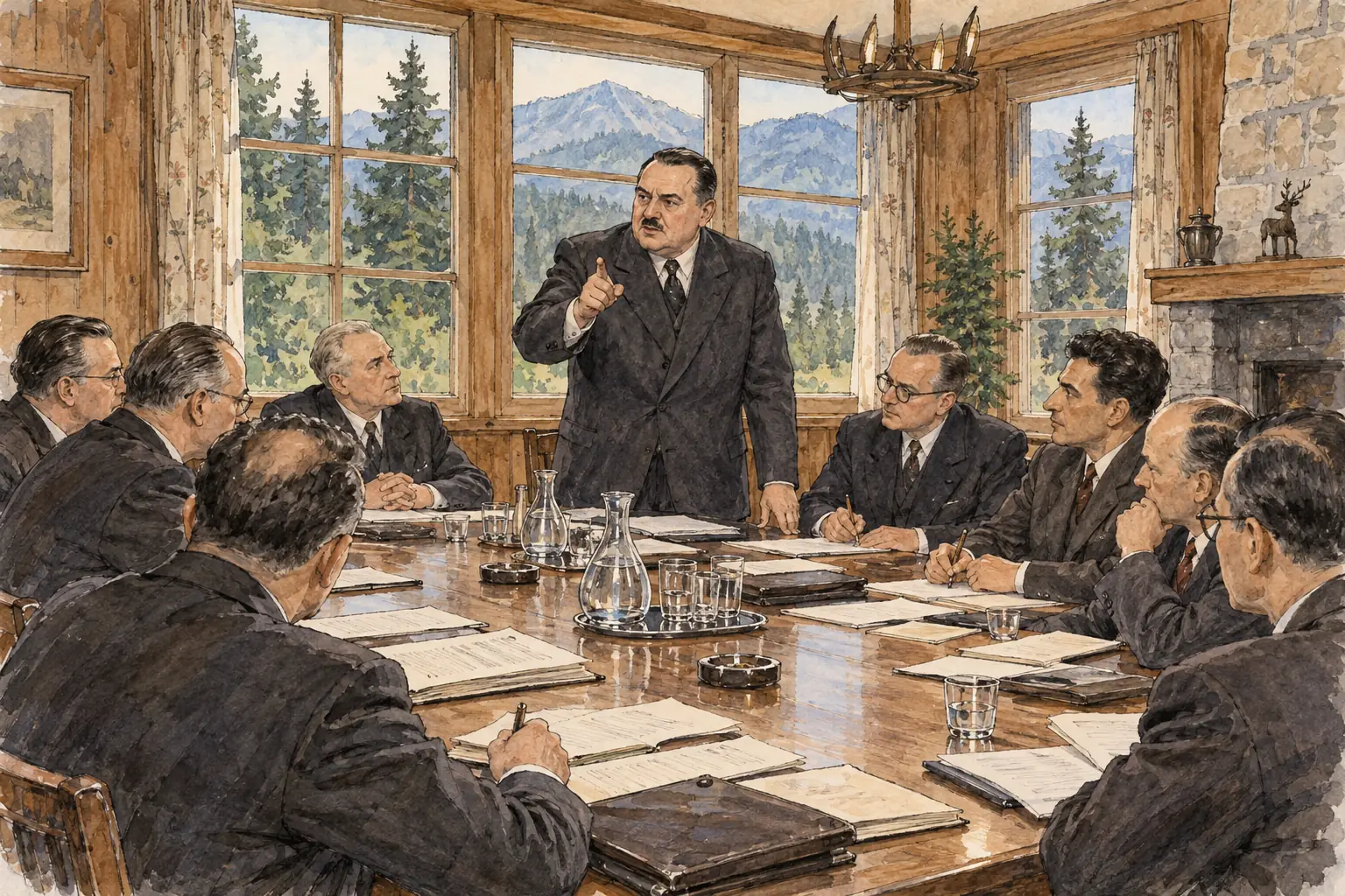 Cominform was founded at a secret meeting at Szklarska Poręba in Poland in September 1947, where the Soviet delegate Andrei Zhdanov set out the line every communist party had to follow.