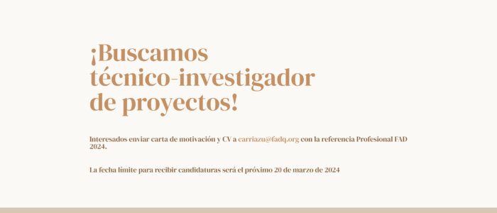 Fundación Avedis Donabedian (FAD) busca incorporar profesional técnico – investigador