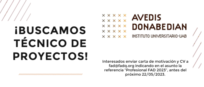 La Fundación Avedis Donabedian – Instituto Universitario Avedis Donabedian (FAD) busca incorporar profesional senior