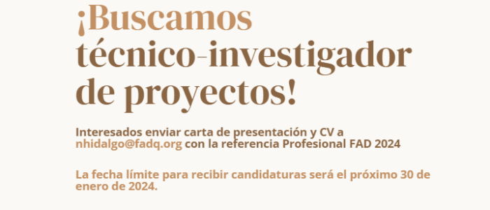 Fundación Avedis Donabedian (FAD) busca incorporar profesional técnico-investigador