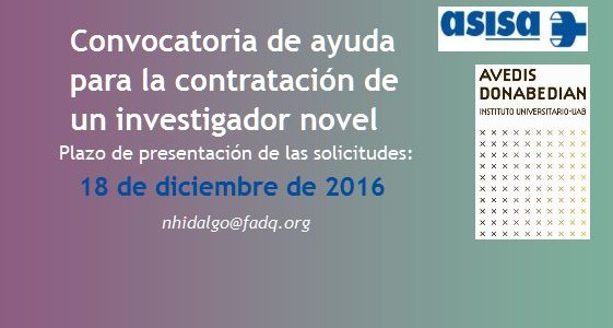 Convocatoria de ayuda para la contratación de un investigador novel