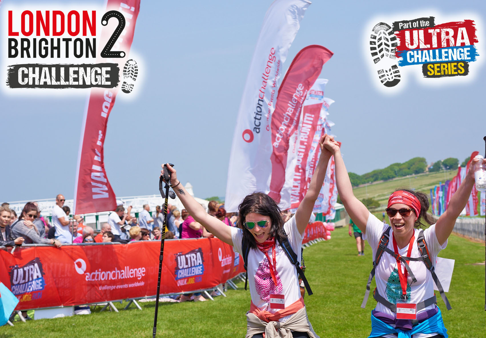 Walkers near the finish