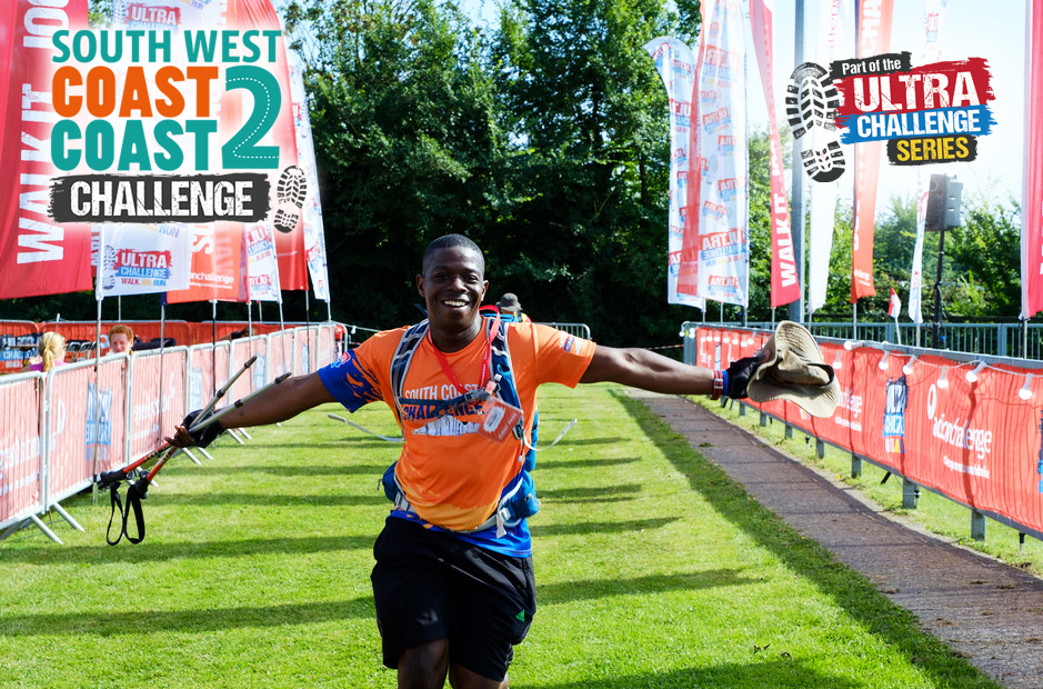 Walker at the start line