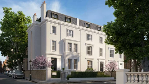 Exterior CGI of Cottesmore Gardens London