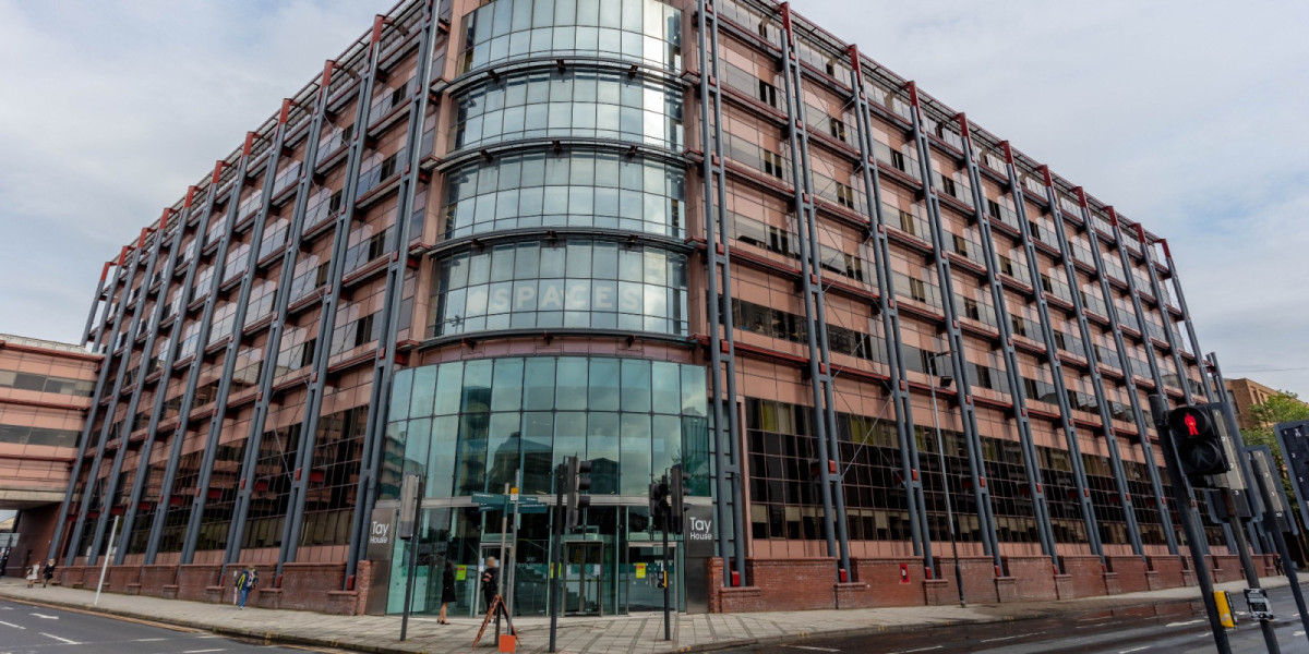 Curved glass-and-brick Tay House at 300 Bath Street, Glasgow