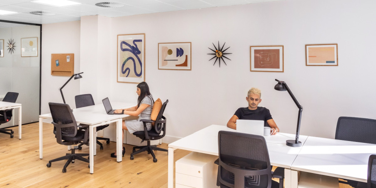 Private office with artwork at Tay House, Glasgow