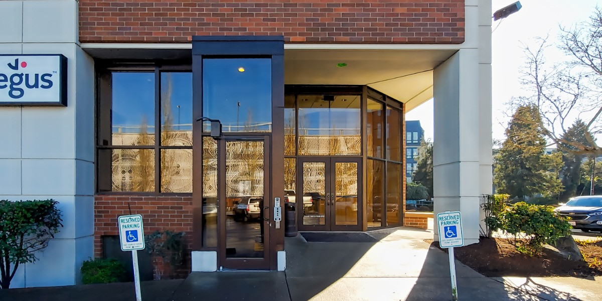 Entrance to The WSECU Building, 400 Union Avenue SE, Olympia