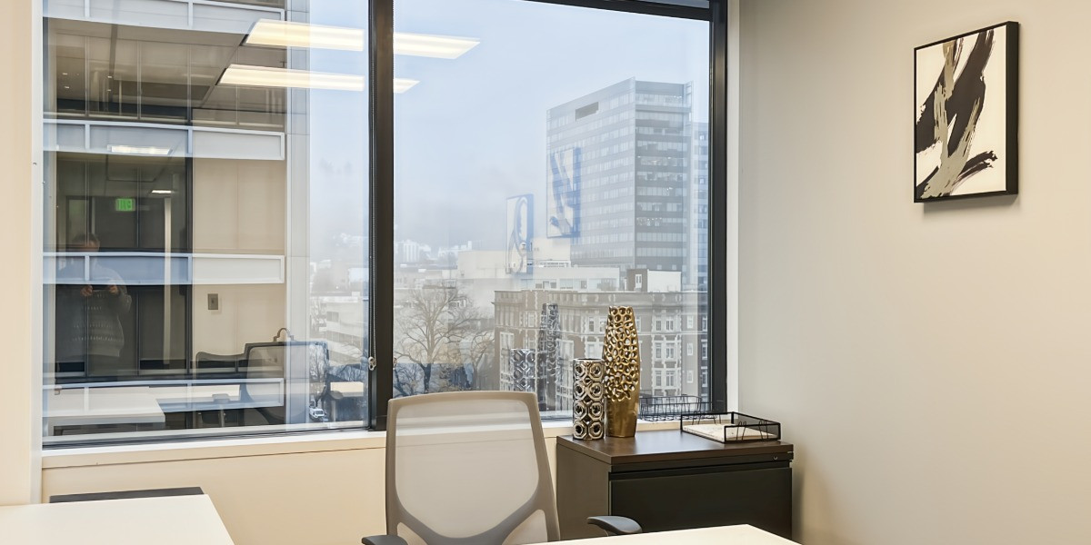 Private office with city views at Regus SW 6th Avenue, Portland