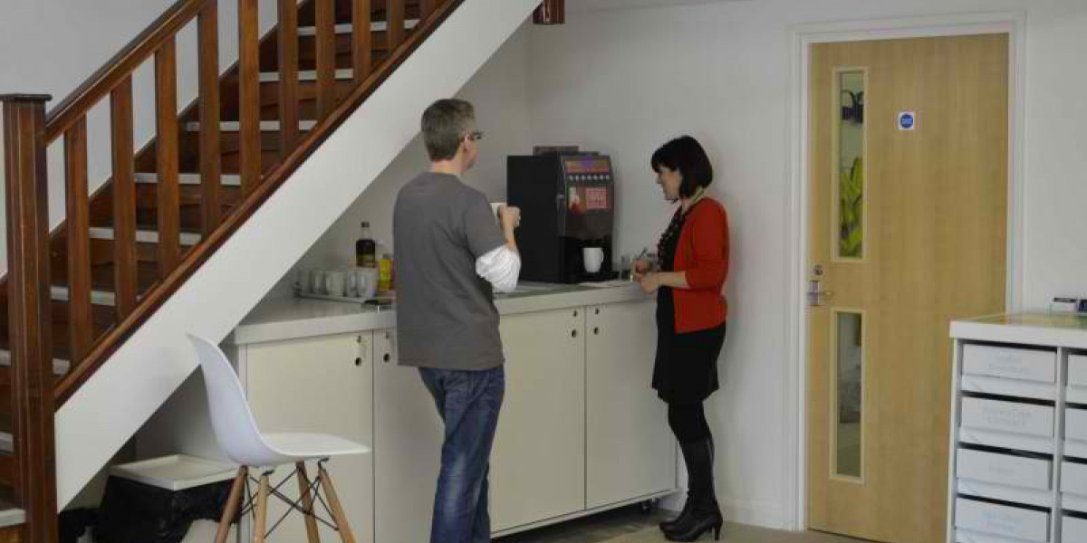 Kitchen and coffee point at Barnstaple Work Hub, Barnstaple