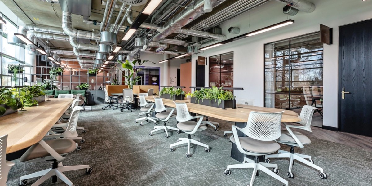 A section of the coworking area