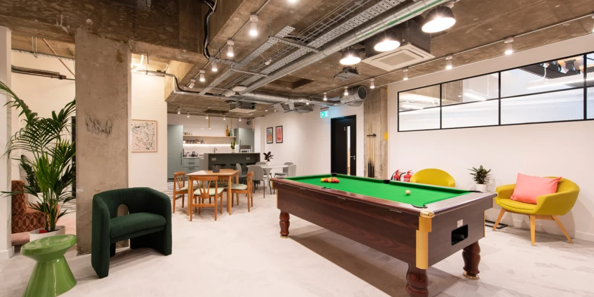 Rent office with pool table
