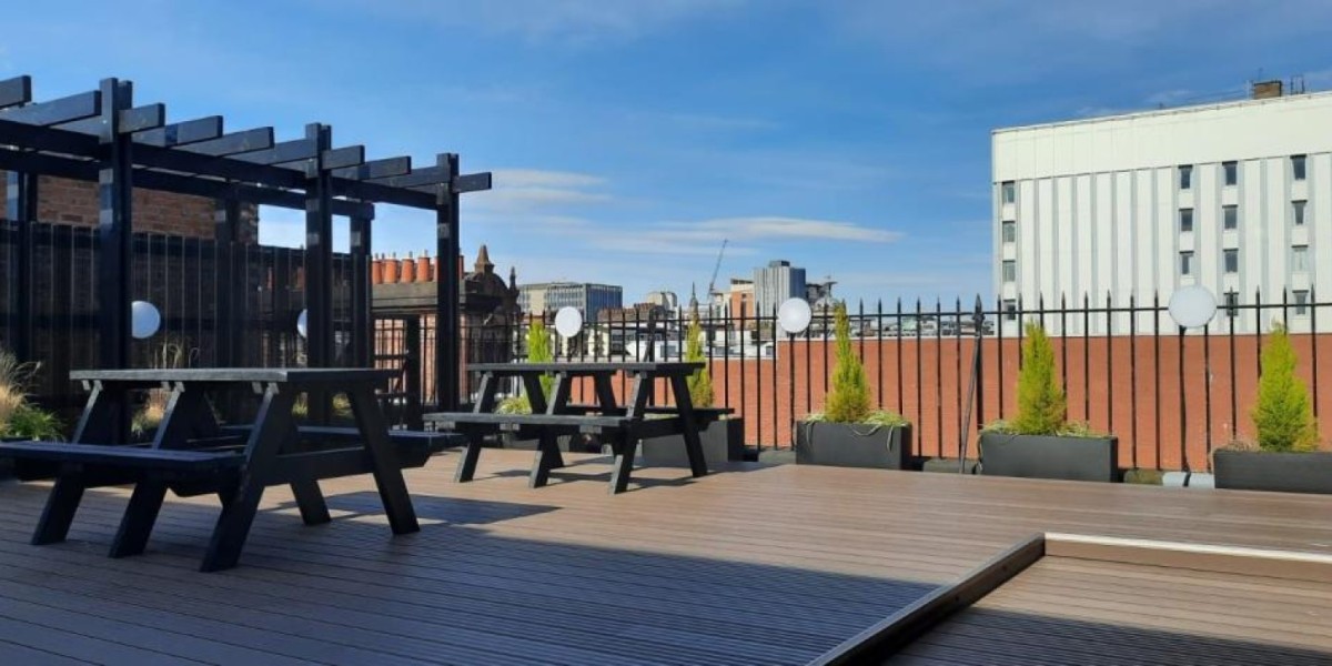 Roof terrace at Centrum Office Gasglow