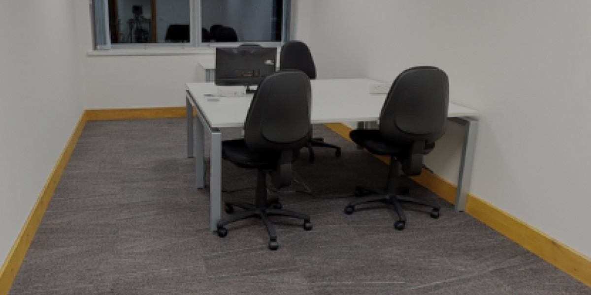 Private office with desks and chairs at Cranfield Eagle Lab