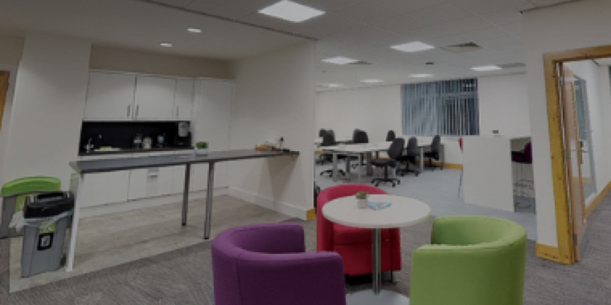 Kitchen and breakout area with tub chairs at Cranfield Eagle Lab