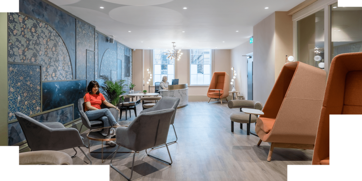 Break out space at The Boutique Workplace Company - 102 Colmore Row