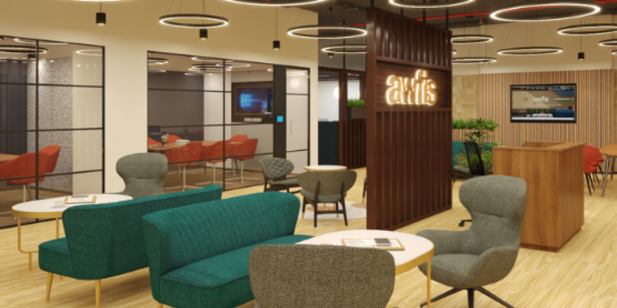 Lounge area at Awfis Laxmi Cyber City