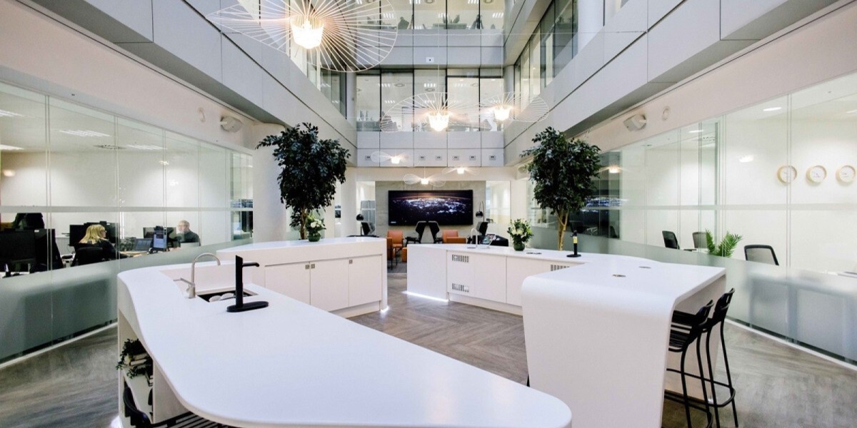 Atrium at the serviced offices in London
