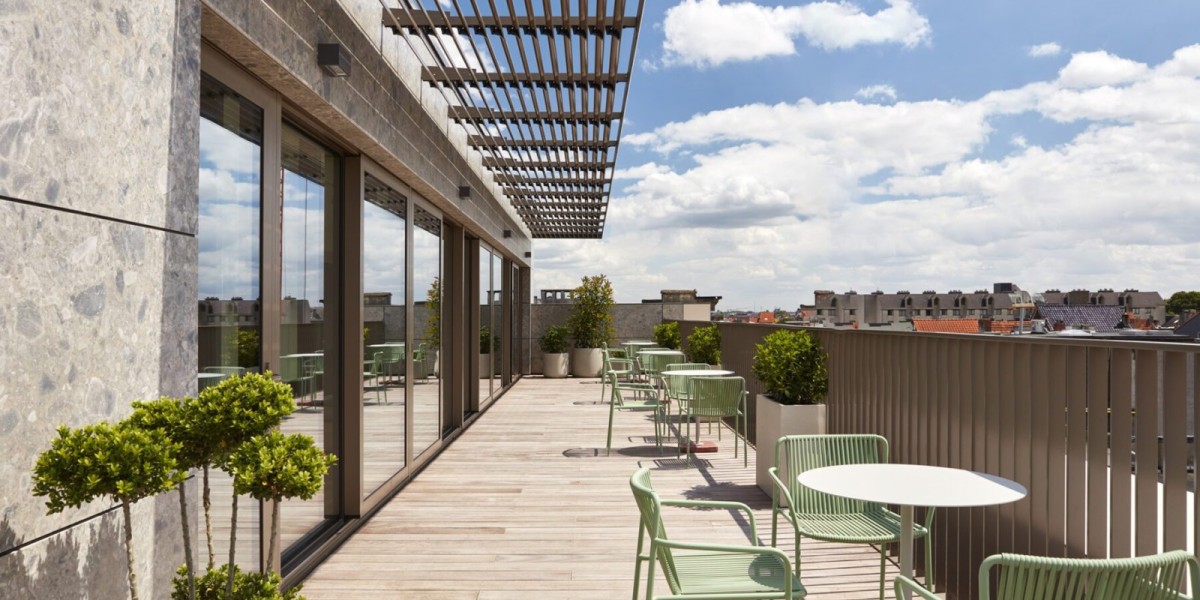Outdoor terrace at Clockwise Antwerp