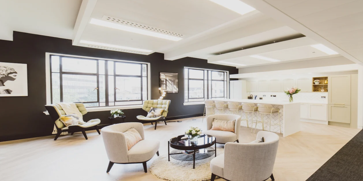 Breakout area in office space in Manchester