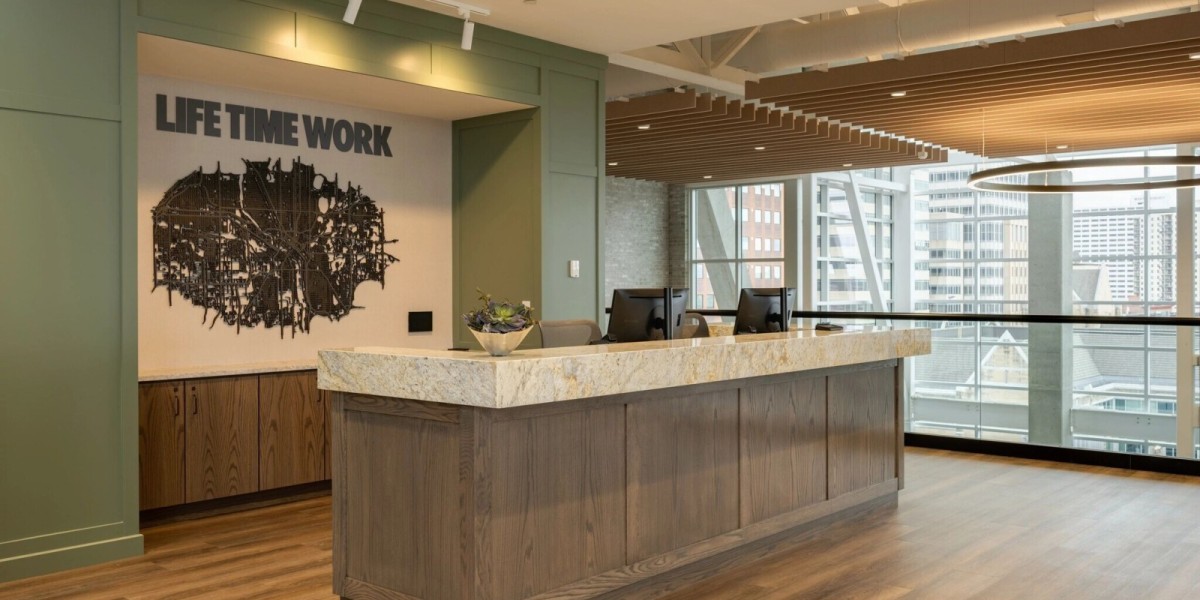 Manned reception at Life Time Work near Bridgewater Center