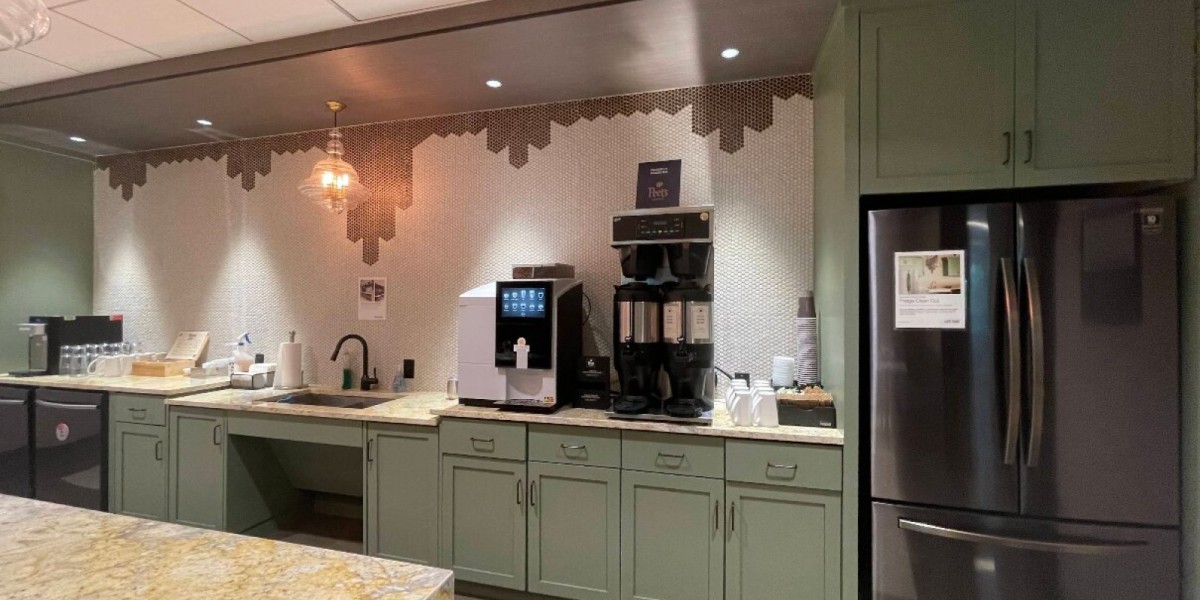 Kitchen area at Life Time Work Bridgewater, New Jersey