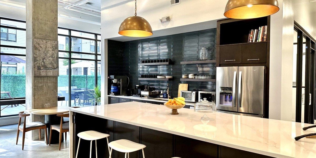 Elegant kitchen area at Vintage City Offices