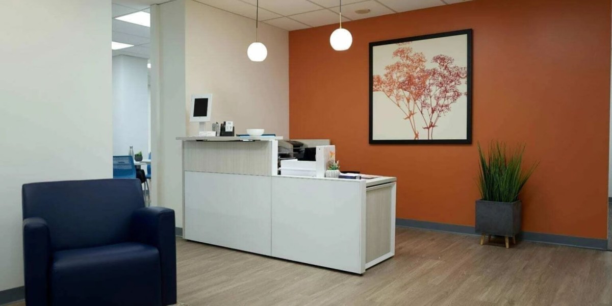 Manned reception at Office Evolution in Clark, New Jersey