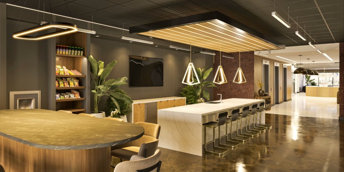 Coffee lounge at Lucid Private Offices near Midtown / Music Row