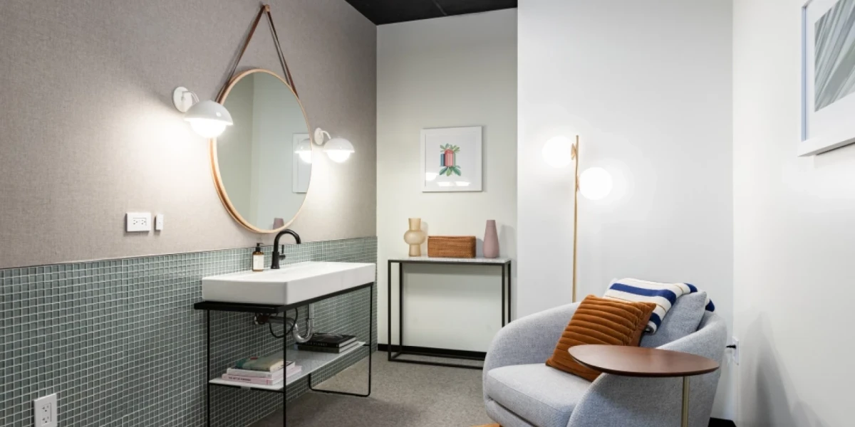 Wellness room at Industrious at Ogilvie