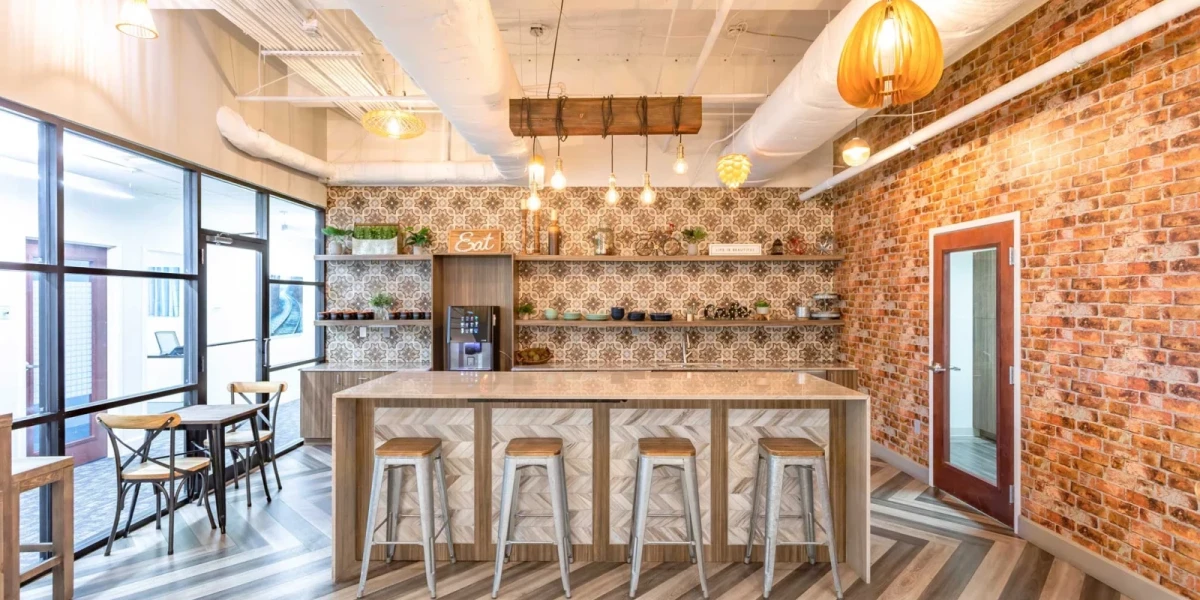 Kitchen area at Quest Workspaces, Beverly Heights, Fort Lauderdale