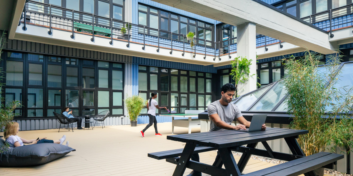 Courtyard area at Techspace Kreuzberg