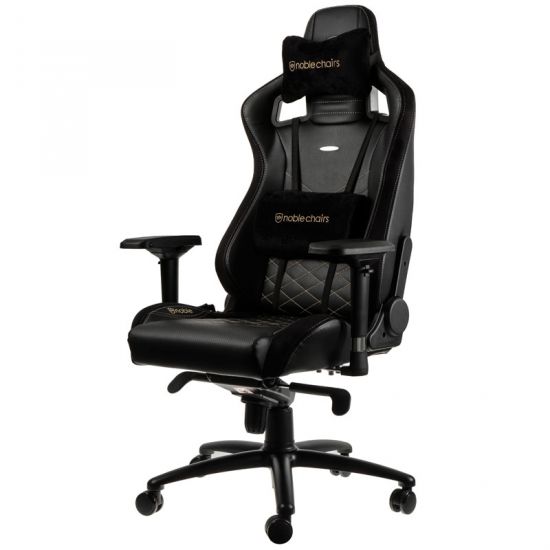 noblechairs EPIC Series Sort/Guld Kunstlæder Gamer Stol