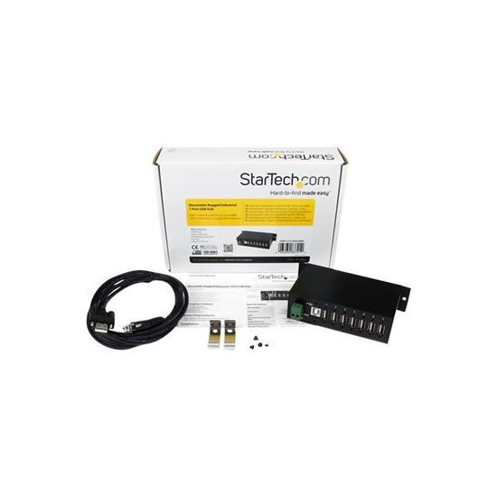 StarTech.com Mountable Rugged Industrial 7 Port USB Hub