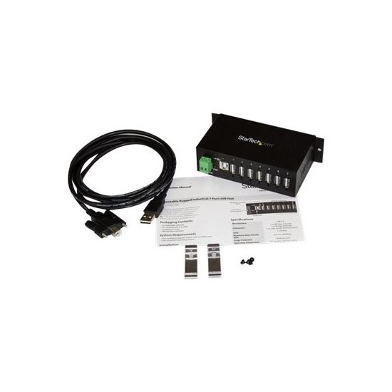 StarTech.com Mountable Rugged Industrial 7 Port USB Hub