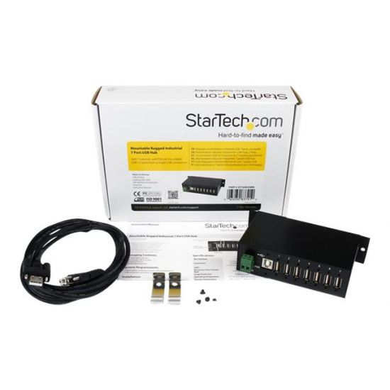 StarTech.com Mountable Rugged Industrial 7 Port USB Hub