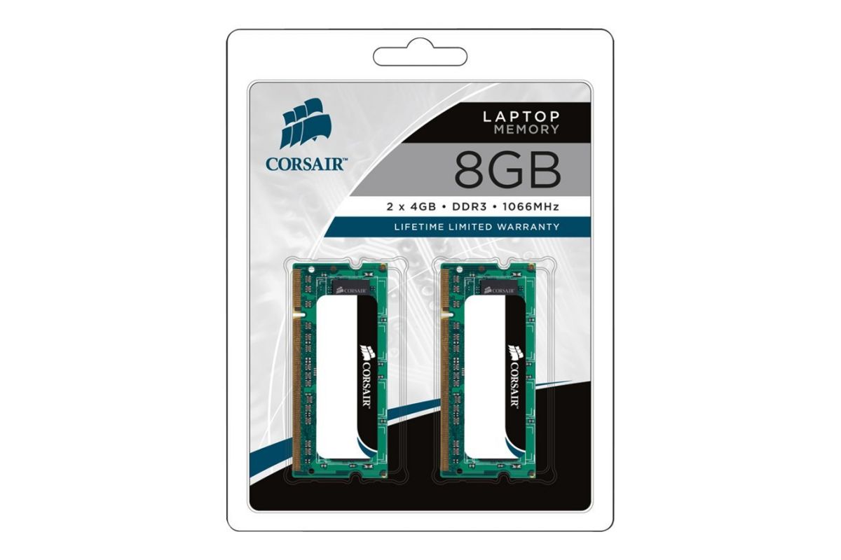 Corsair - 8GB: 2x4GB - DDR3 - 1066MHz - SO DIMM 204-PIN