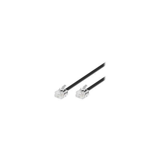 MicroConnect Modular - telefonkabel RJ11 - 2 m - sort