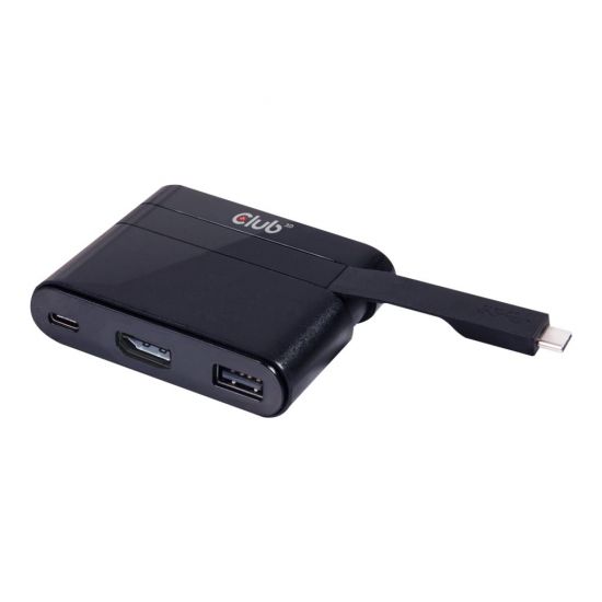Club3D SenseVision USB Type C to Displayport1.2 + USB 3.0 + Type C Charging Mini Dock - dockingstation
