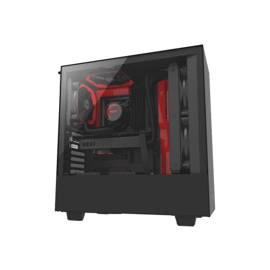 NZXT H series H500 Sort/Rød - miditower - ATX