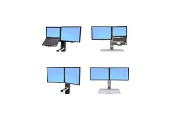 Ergotron WorkFit Convert-to-Dual Kit from LCD & Laptop, for WorkFit-S or WorkFit-C