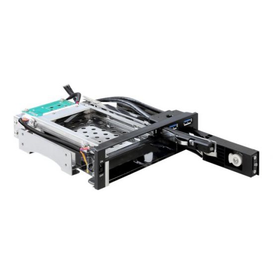 DeLOCK 5.25 Mobile Rack for 1 x 2.5 + 1 x 3.5 SATA HDD + 2 x USB 3.0 Ports